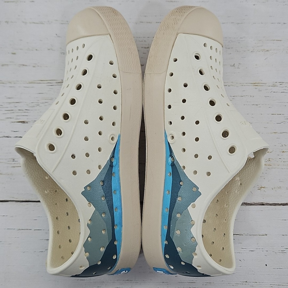 Native Jefferson Mountain Kids‎ C12 Bone Tan Beige Slip On Waterproof Sneakers - Picture 7 of 10